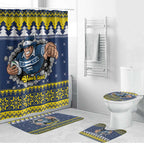 Merry Queensland Cowboys Personalised Bathroom Set Christmas Rugby League Spirit - Aussie Hoodie