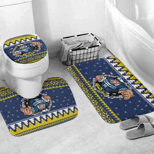 Merry Queensland Cowboys Personalised Bathroom Set Christmas Rugby League Spirit - Aussie Hoodie