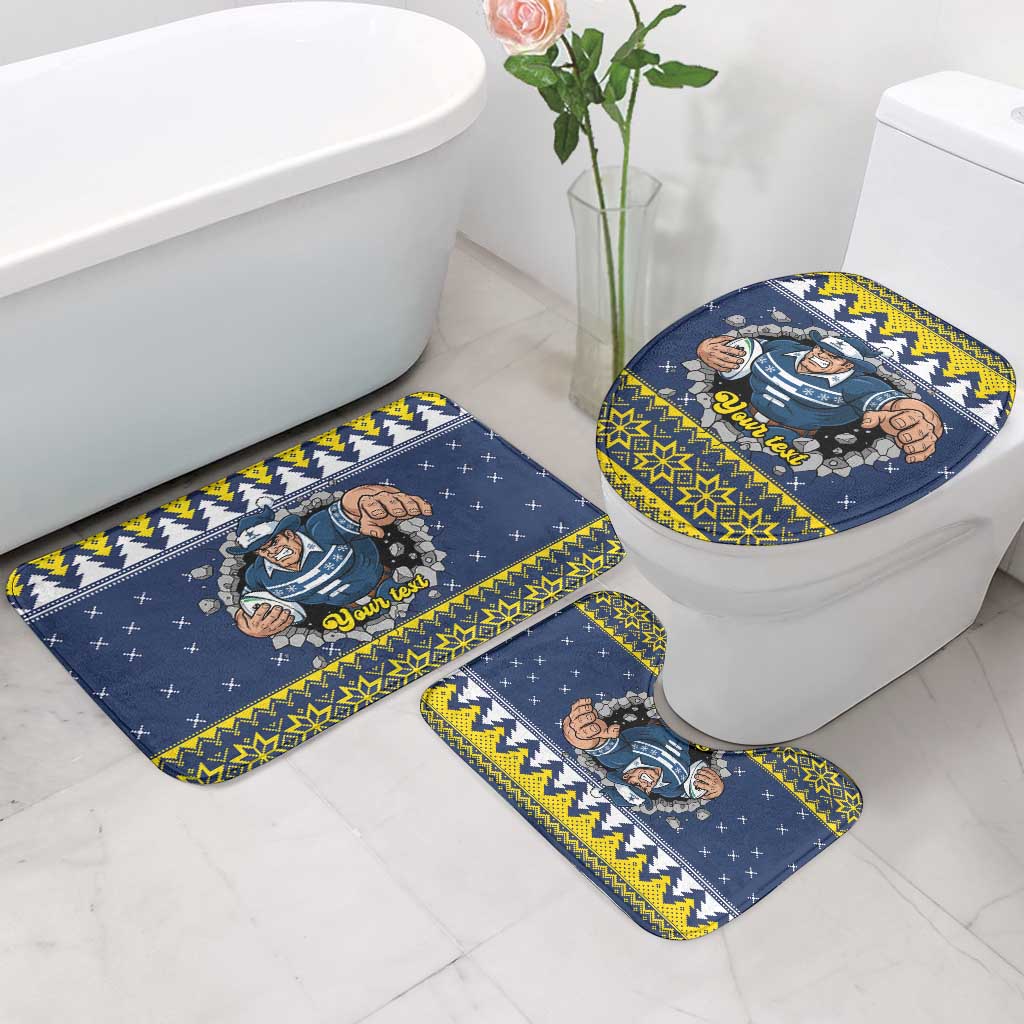 Merry Queensland Cowboys Personalised Bathroom Set Christmas Rugby League Spirit - Aussie Hoodie