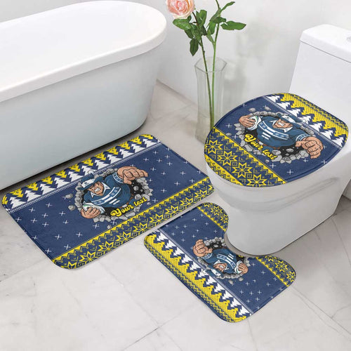 Merry Queensland Cowboys Personalised Bathroom Set Christmas Rugby League Spirit - Aussie Hoodie