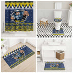 Merry Queensland Cowboys Personalised Bathroom Set Christmas Rugby League Spirit - Aussie Hoodie