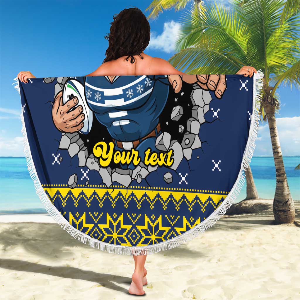 Merry Queensland Cowboys Personalised Beach Blanket Christmas Rugby League Spirit - Aussie Hoodie