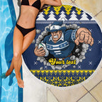 Merry Queensland Cowboys Personalised Beach Blanket Christmas Rugby League Spirit - Aussie Hoodie