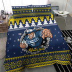 Merry Queensland Cowboys Personalised Bedding Set Christmas Rugby League Spirit - Aussie Hoodie