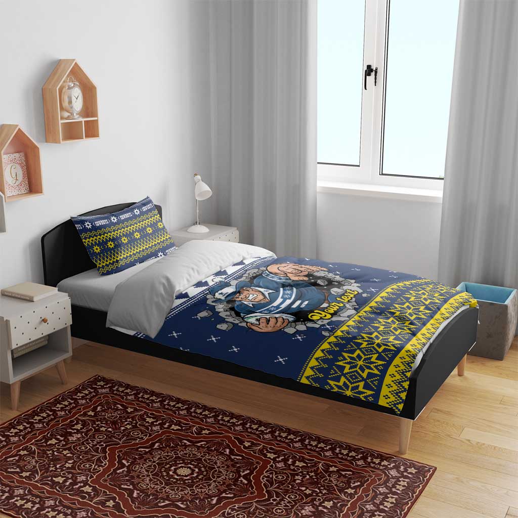 Merry Queensland Cowboys Personalised Bedding Set Christmas Rugby League Spirit - Aussie Hoodie