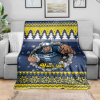 Merry Queensland Cowboys Personalised Blanket Christmas Rugby League Spirit - Aussie Hoodie