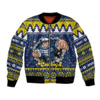 Merry Queensland Cowboys Personalised Bomber Jacket Christmas Rugby League Spirit - Aussie Hoodie