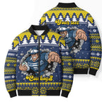 Merry Queensland Cowboys Personalised Bomber Puffer Jacket Christmas Rugby League Spirit - Aussie Hoodie
