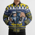 Merry Queensland Cowboys Personalised Bomber Puffer Jacket Christmas Rugby League Spirit - Aussie Hoodie