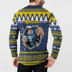 Merry Queensland Cowboys Personalised Button Sweatshirt Christmas Rugby League Spirit - Aussie Hoodie