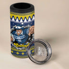 Merry Queensland Cowboys Personalised 4 in 1 Can Cooler Tumbler Christmas Rugby League Spirit - Aussie Hoodie