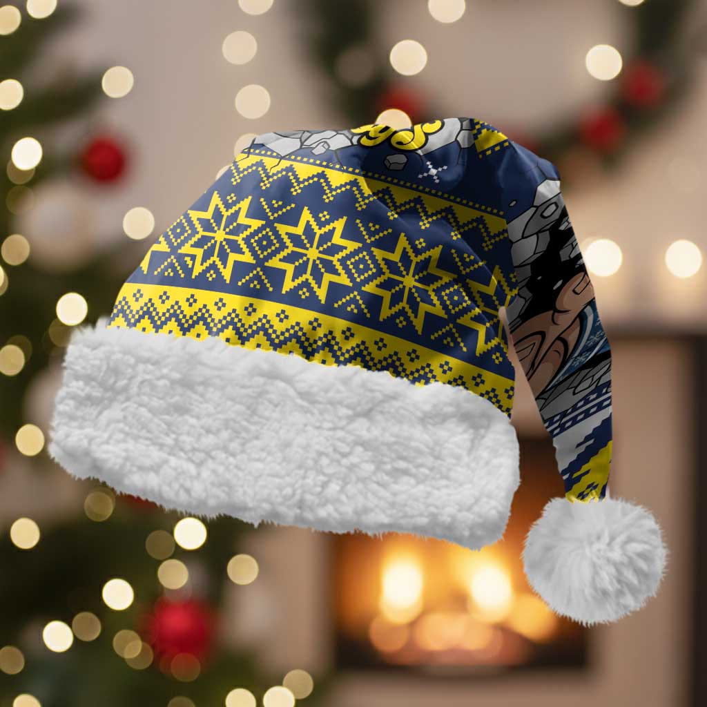 Merry Queensland Cowboys Personalised Christmas Santa Hat Christmas Rugby League Spirit - Aussie Hoodie