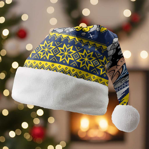 Merry Queensland Cowboys Personalised Christmas Santa Hat Christmas Rugby League Spirit - Aussie Hoodie