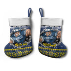 Merry Queensland Cowboys Personalised Christmas Stocking Christmas Rugby League Spirit - Aussie Hoodie