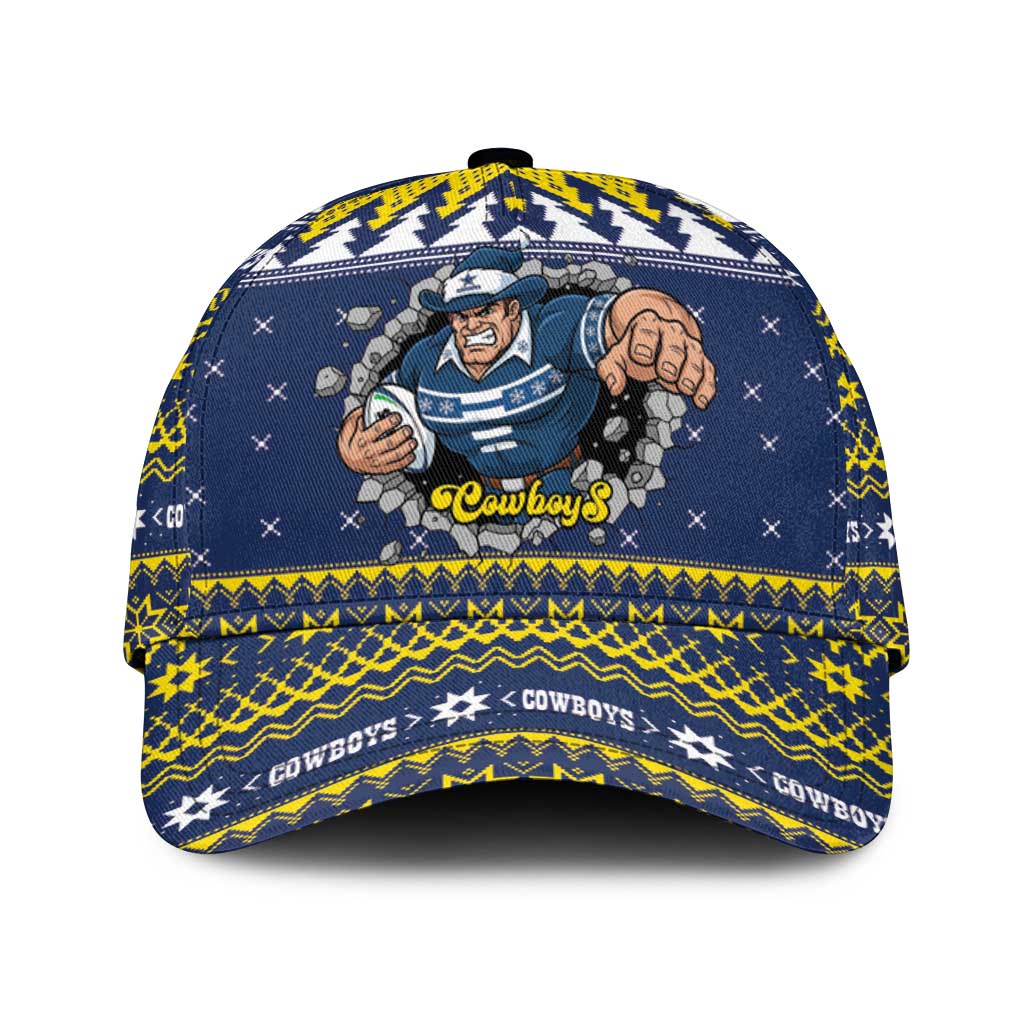 Merry Queensland Cowboys Classic Cap Christmas Rugby League Spirit - Aussie Hoodie