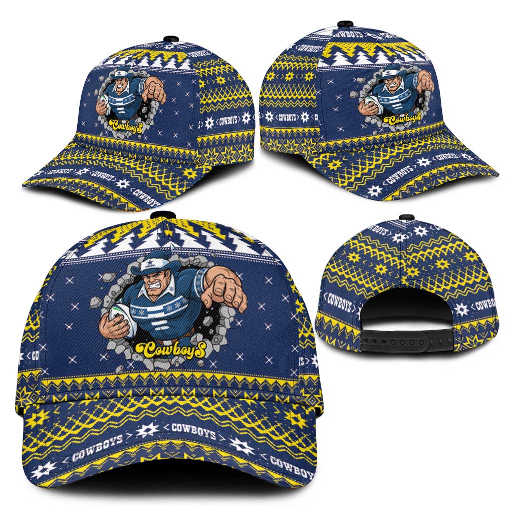 Merry Queensland Cowboys Classic Cap Christmas Rugby League Spirit - Aussie Hoodie