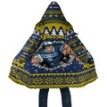 Merry Queensland Cowboys Personalised Cloak Christmas Rugby League Spirit - Aussie Hoodie