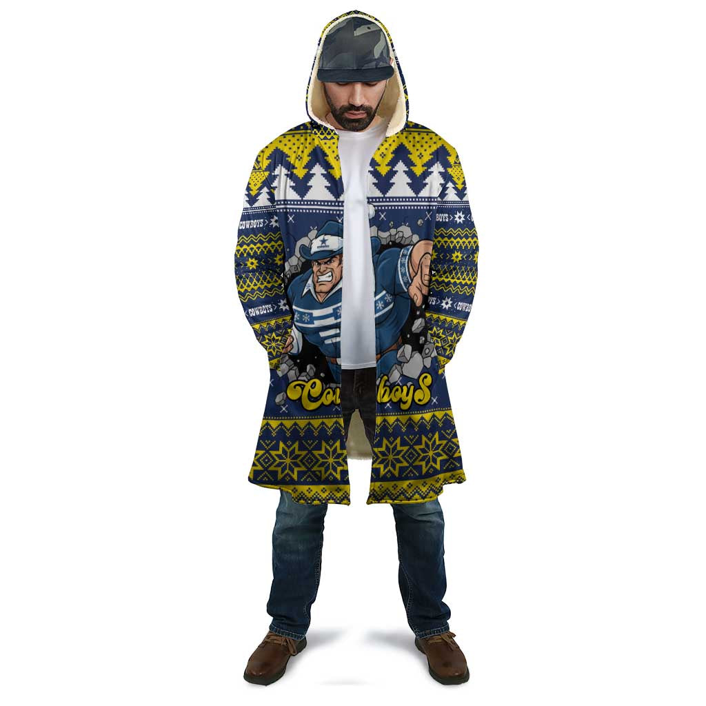 Merry Queensland Cowboys Personalised Cloak Christmas Rugby League Spirit - Aussie Hoodie