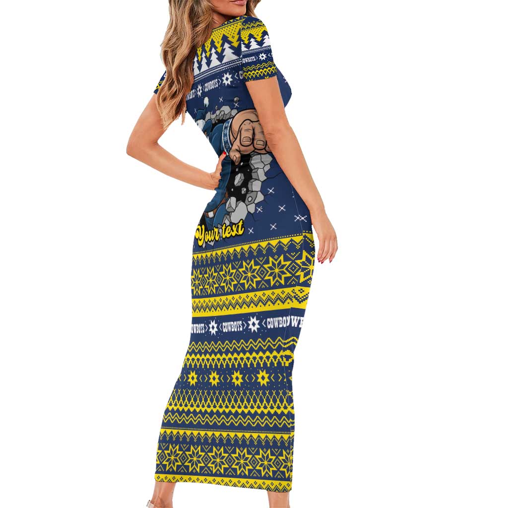 Merry Queensland Cowboys Personalised Family Matching Short Sleeve Bodycon Dress and Hawaiian Shirt Christmas Rugby League Spirit - Aussie Hoodie