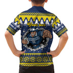 Merry Queensland Cowboys Personalised Family Matching Summer Maxi Dress and Hawaiian Shirt Christmas Rugby League Spirit - Aussie Hoodie