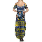 Merry Queensland Cowboys Personalised Family Matching Summer Maxi Dress and Hawaiian Shirt Christmas Rugby League Spirit - Aussie Hoodie