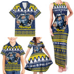 Merry Queensland Cowboys Personalised Family Matching Tank Maxi Dress and Hawaiian Shirt Christmas Rugby League Spirit - Aussie Hoodie