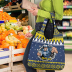Merry Queensland Cowboys Personalised Grocery Bag Christmas Rugby League Spirit - Aussie Hoodie