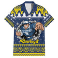 Merry Queensland Cowboys Personalised Hawaiian Shirt Christmas Rugby League Spirit - Aussie Hoodie
