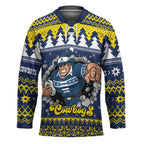 Merry Queensland Cowboys Personalised Hockey Jersey Christmas Rugby League Spirit - Aussie Hoodie