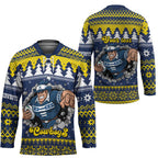 Merry Queensland Cowboys Personalised Hockey Jersey Christmas Rugby League Spirit - Aussie Hoodie