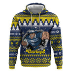 Merry Queensland Cowboys Personalised Hoodie Christmas Rugby League Spirit - Aussie Hoodie