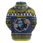 Merry Queensland Cowboys Personalised Hoodie Christmas Rugby League Spirit - Aussie Hoodie