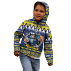 Merry Queensland Cowboys Personalised Kid Hoodie Christmas Rugby League Spirit - Aussie Hoodie