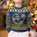 Merry Queensland Cowboys Personalised Kid Ugly Christmas Sweater Christmas Rugby League Spirit - Aussie Hoodie