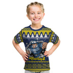 Merry Queensland Cowboys Personalised Kid T Shirt Christmas Rugby League Spirit - Aussie Hoodie