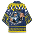Merry Queensland Cowboys Personalised Kimono Christmas Rugby League Spirit - Aussie Hoodie