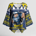 Merry Queensland Cowboys Personalised Kimono Sleeve Blouse Christmas Rugby League Spirit - Aussie Hoodie