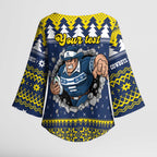 Merry Queensland Cowboys Personalised Kimono Sleeve Blouse Christmas Rugby League Spirit - Aussie Hoodie