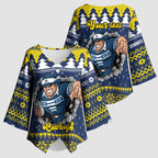 Merry Queensland Cowboys Personalised Kimono Sleeve Blouse Christmas Rugby League Spirit - Aussie Hoodie