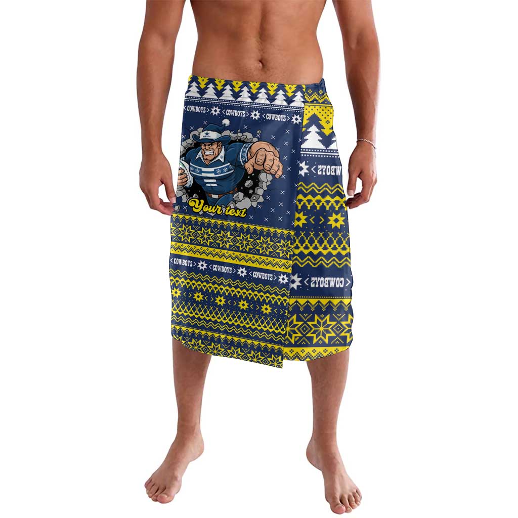 Merry Queensland Cowboys Personalised Lavalava Christmas Rugby League Spirit - Aussie Hoodie