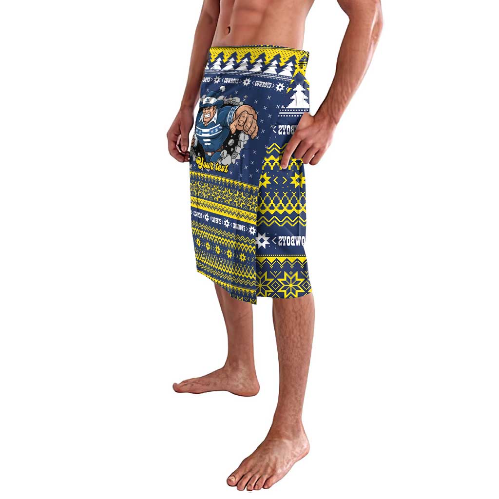 Merry Queensland Cowboys Personalised Lavalava Christmas Rugby League Spirit - Aussie Hoodie