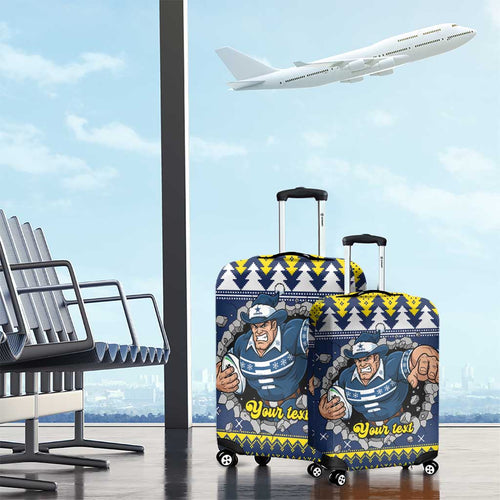 Merry Queensland Cowboys Personalised Luggage Cover Christmas Rugby League Spirit - Aussie Hoodie