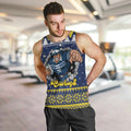 Merry Queensland Cowboys Personalised Men Tank Top Christmas Rugby League Spirit - Aussie Hoodie