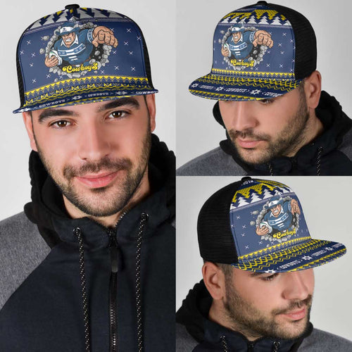 Merry Queensland Cowboys Mesh Trucker Cap Christmas Rugby League Spirit - Aussie Hoodie