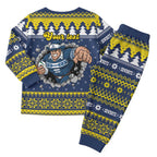 Merry Queensland Cowboys Personalised Christmas Pajama Set Christmas Rugby League Spirit - Aussie Hoodie