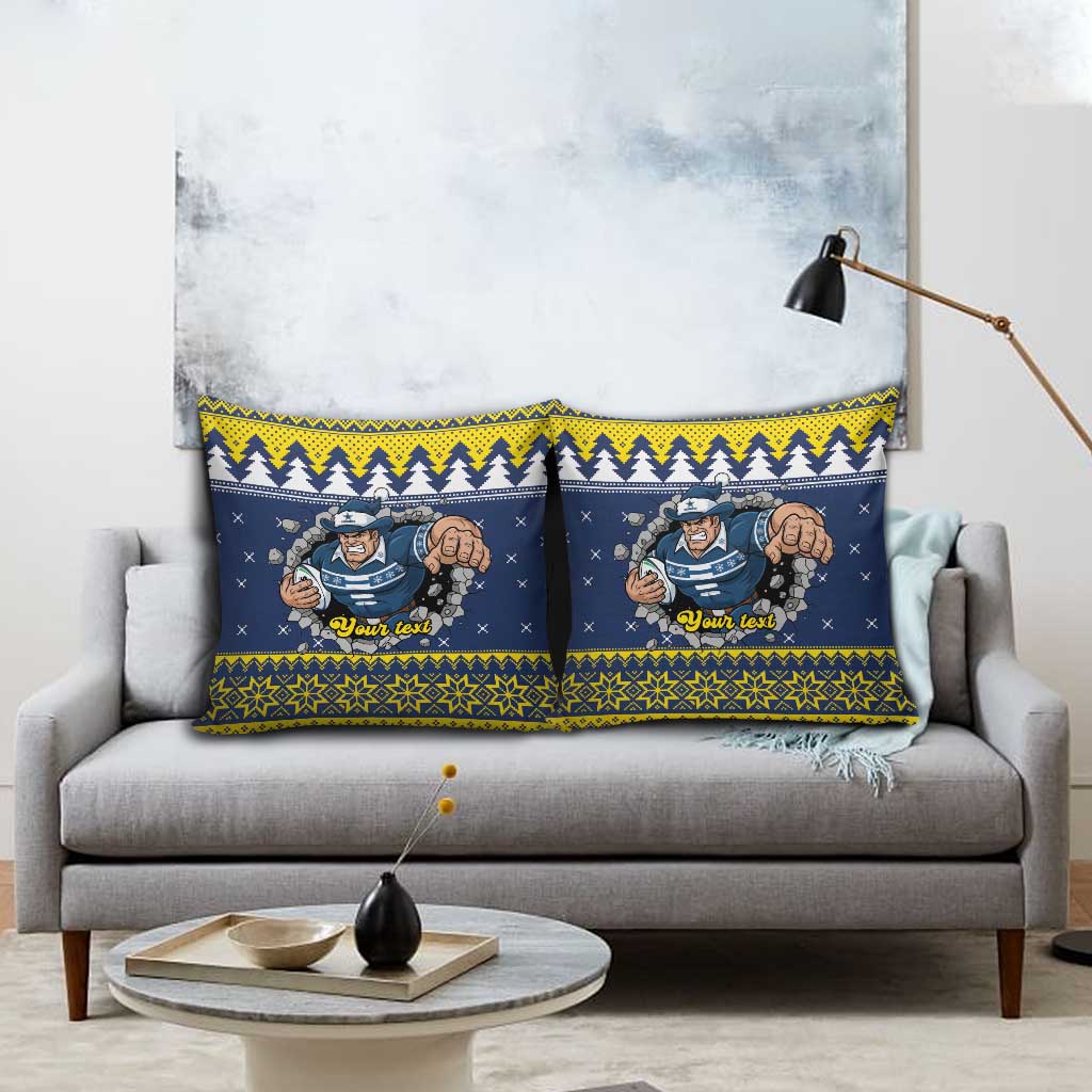Merry Queensland Cowboys Personalised Pillow Cover Christmas Rugby League Spirit - Aussie Hoodie