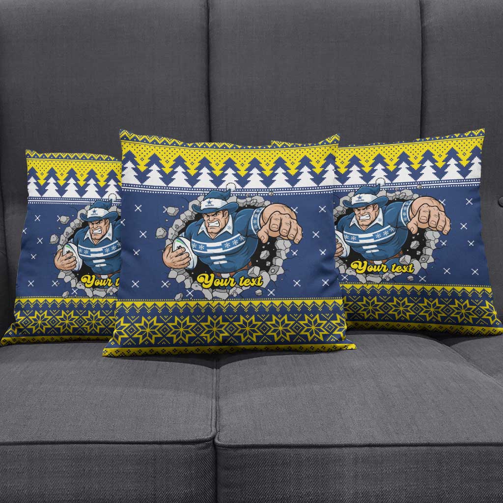 Merry Queensland Cowboys Personalised Pillow Cover Christmas Rugby League Spirit - Aussie Hoodie