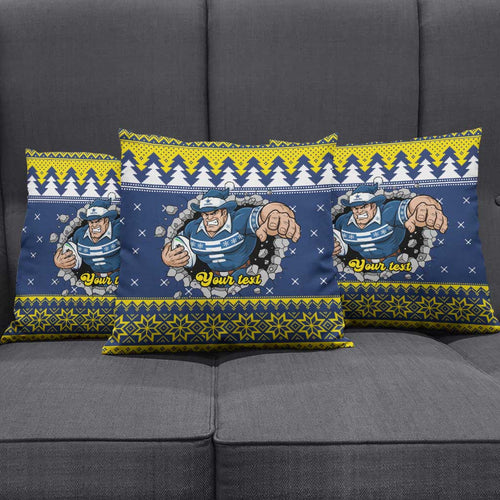 Merry Queensland Cowboys Personalised Pillow Cover Christmas Rugby League Spirit - Aussie Hoodie