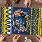 Merry Queensland Cowboys Personalised Puzzle Christmas Rugby League Spirit - Aussie Hoodie