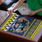 Merry Queensland Cowboys Personalised Puzzle Christmas Rugby League Spirit - Aussie Hoodie